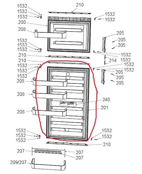 Dometic Refrigerator Door 3316889.900 - RV Parts Express - Specialty RV ...