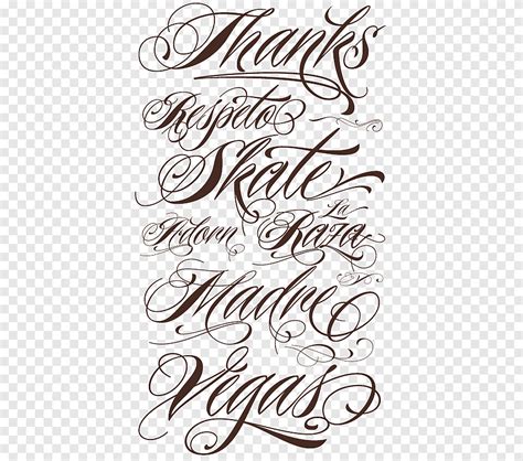 Tattoo Lettering Script typeface Font, Kajal Aggarwal, text, monochrome png | PNGEgg