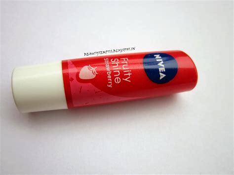 Nivea Fruity Shine Strawberry Lip Balm Review | Beauty and Brunch