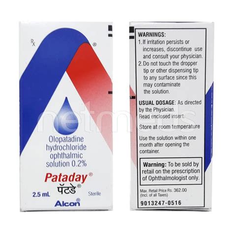 Buy Pataday Eye Drops 2.5ml Online at Upto 25% OFF | Netmeds