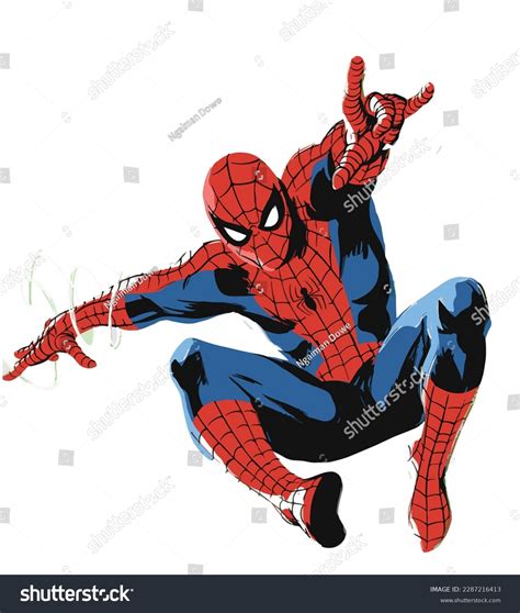 Spiderman Jumping Icon Logo Super Hero Stock Vector (Royalty Free) 2287216413 | Shutterstock