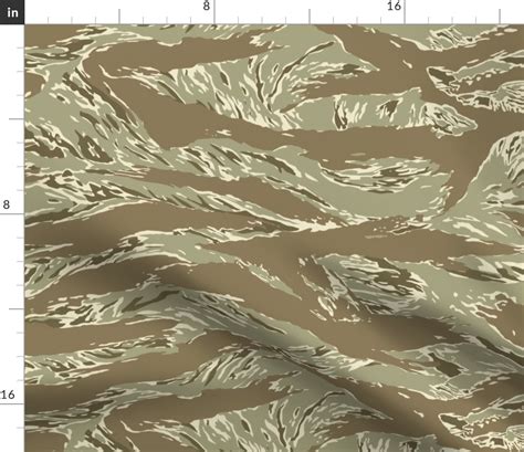 Desert Tiger Stripe Camo Fabric | Spoonflower