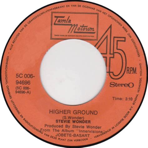 Stevie Wonder - Higher Ground (7"si NL 1973) - Het Plaathuis