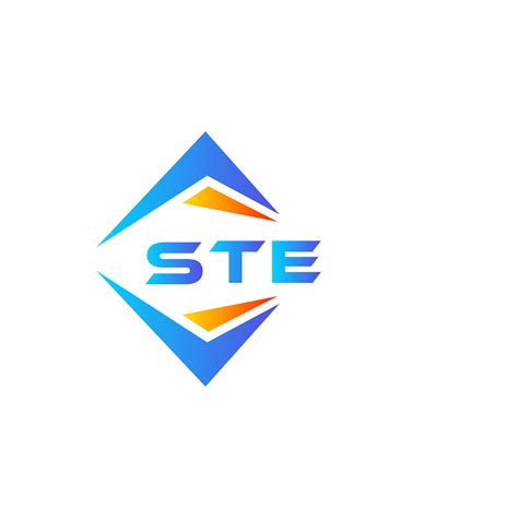 STE abstract technology logo design on white background. STE creative ...