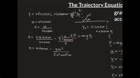 The Trajectory Equation - YouTube