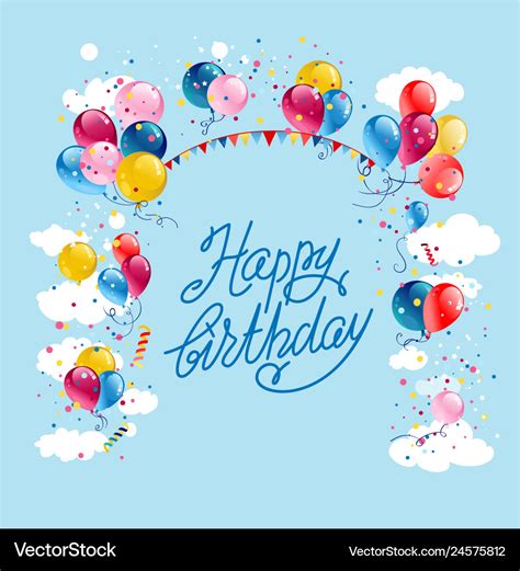 Happy birthday card Royalty Free Vector Image - VectorStock