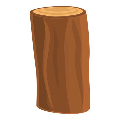 Tree trunk icon, cartoon style 14340672 Vector Art at Vecteezy