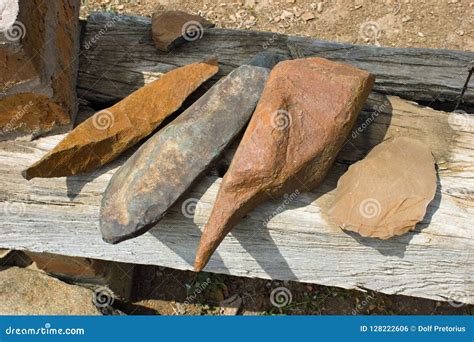 Antique, Historic Stone Tools in South Africa Stock Photo - Image of ...