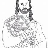 Wwe Seth Rollins Coloring Pages Coloring sketch template