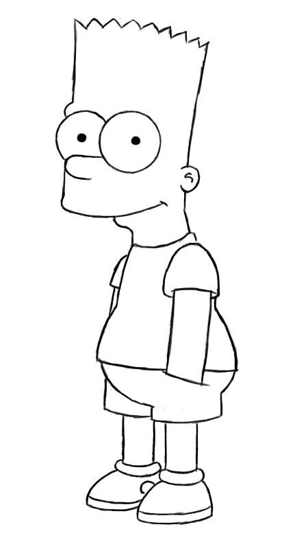 How To Draw Bart Simpson - Draw Central | Desenhos infantis para colorir, Desenhos animados para ...