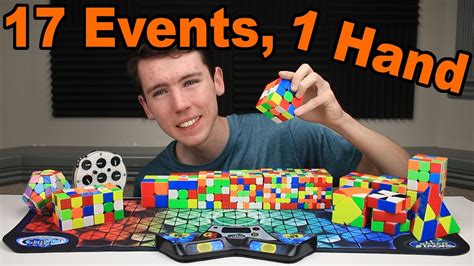 I tried solving EVERY event with ONE HAND - YouTube