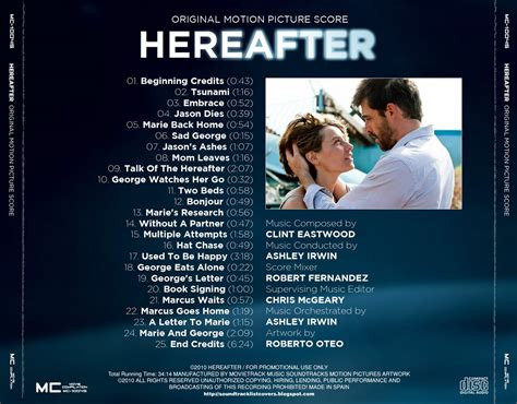 Soundtrack List Covers: Hereafter (Clint Eastwood)