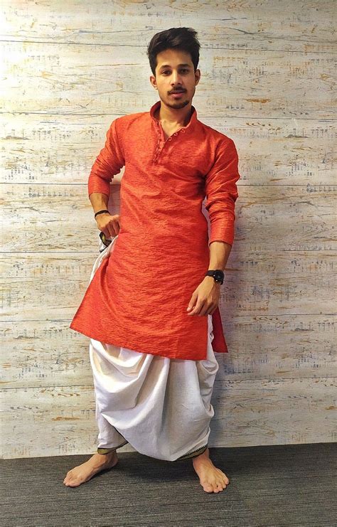 Traditional Indian wear outfit Dhoti Kurta | Hardik Choubey