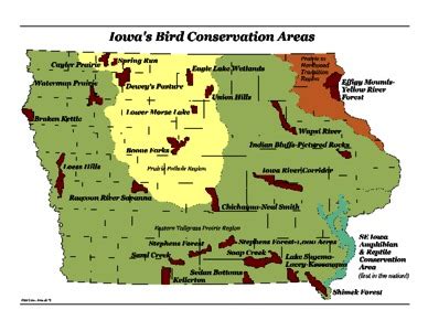 Iowa’s Bird Conservation Areas Map, April 2018 - Iowa Publications Online