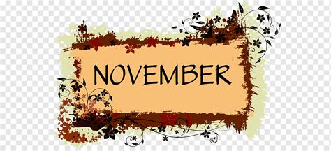 November, text, logo, banner png | PNGWing