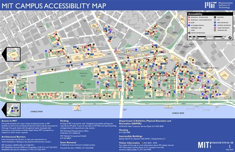 MIT Campus Accessibility Map | Campus, Map, Charles river