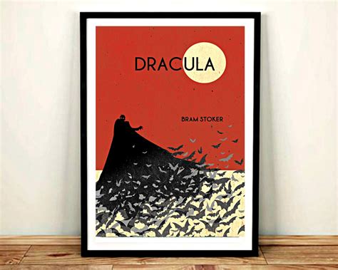 Dracula Book Cover Bram Stoker Art Print Poster Vintage - Etsy Australia