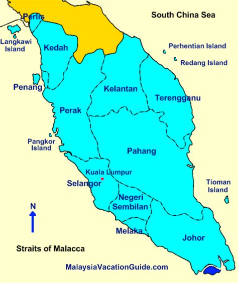 Map Of West Malaysia States - Maps of the World