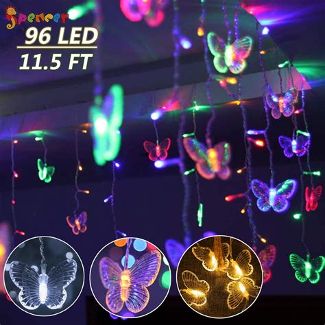 Spencer 96 LED Butterfly Fairy String Lights, 11.5ft Waterproof ...