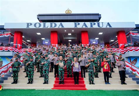 Panglima TNI Resmikan Polda Papua Baru, Kapolri: Wujud Sinergitas Makin ...