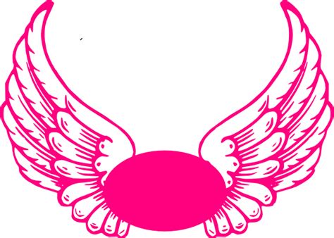 Hot Pink Guardian Angel Wings Clip Art at Clker.com - vector clip art ...