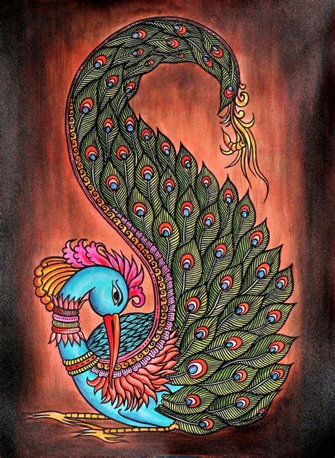 Kerala Mural Painting, Peacock Painting, Peacock Art, Tanjore Painting, Madhubani Painting ...