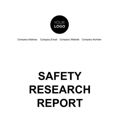 Safety Research Report Template - Edit Online & Download Example | Template.net