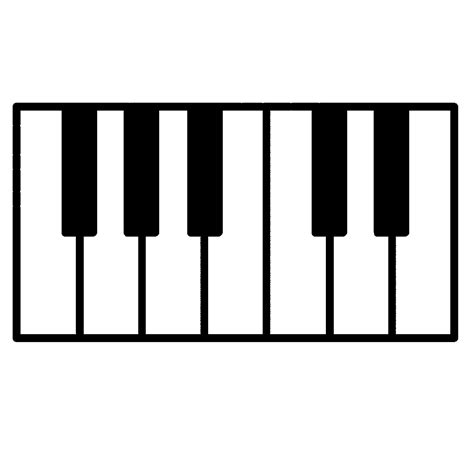 Free Piano Keyboard Clipart Black And White, Download Free Piano Keyboard Clipart Black And ...