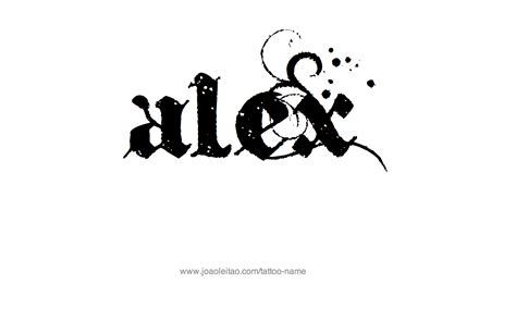 Alex Name Tattoo Designs