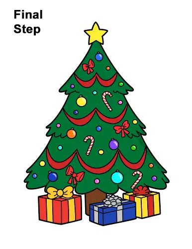 How to Draw a Christmas Tree VIDEO & Step-by-Step Pictures