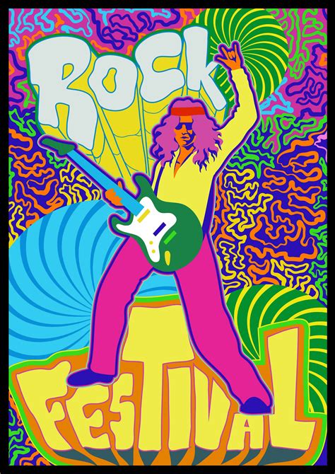 Psychedelic Concert Poster 184403 Vector Art at Vecteezy