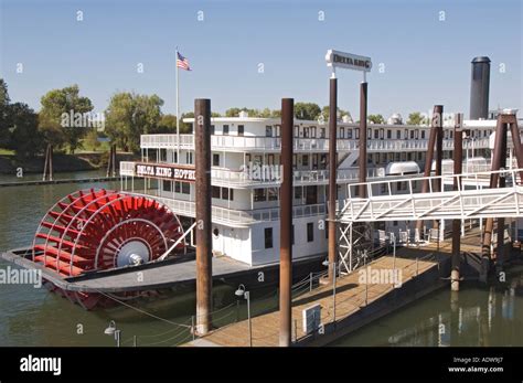 California Old Sacramento Delta King Hotel on Sacramento River Stock Photo - Alamy