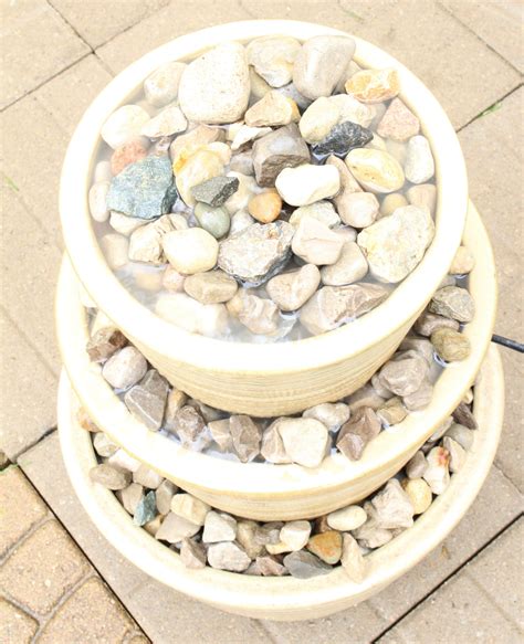 DIY Three-Tiered Outdoor Water Fountain - Everyday Shortcuts