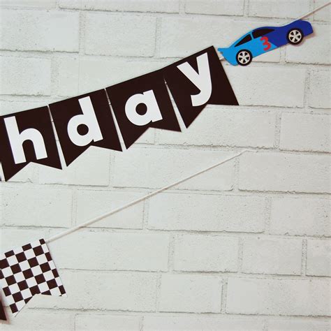 Race Car Birthday Banner – PartyAtYourDoor