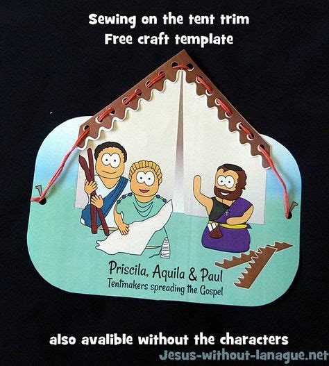 Aquilla and Priscilla & Plain - tentmakers - craft Sunday School Activities, Church Activities ...