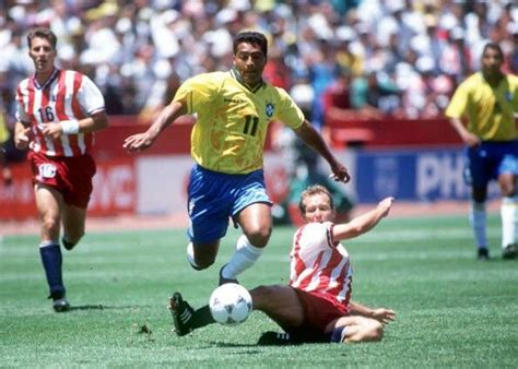 USA 0 Brazil 1 in 1994 in San Francisco. Romario shows his flair as he ...