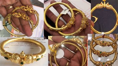 Latest gold Kada bangles designs with weight & price |#kadabangles - YouTube