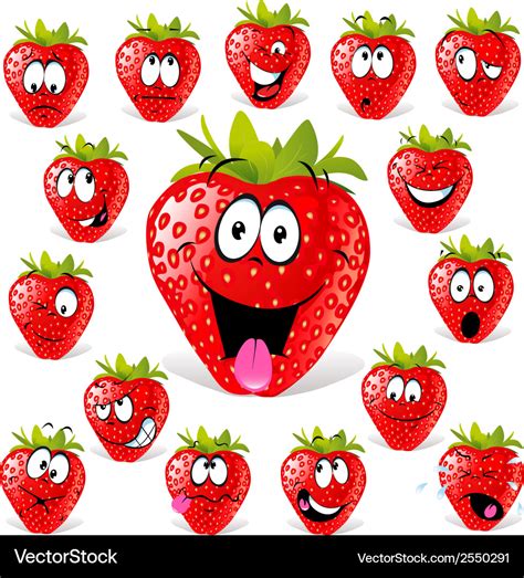 Strawberry cartoon Royalty Free Vector Image - VectorStock