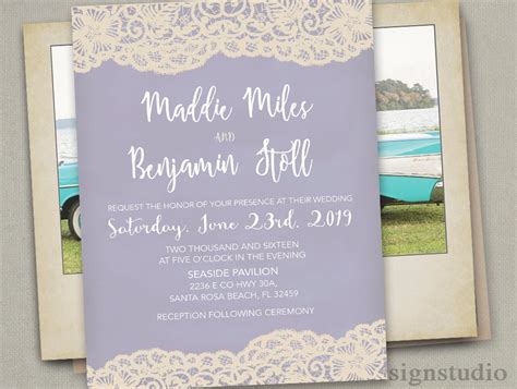 Beach Wedding Tropical Invitations Invites RSVP Cards Postcard | Etsy