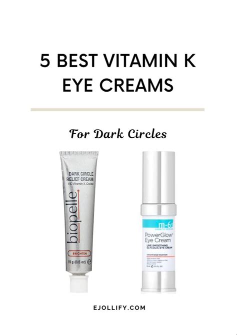 5 Best Vitamin K Eye Cream To Target Dark Circles | Eye cream for dark ...