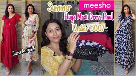 Meesho Maxi Dress Haul Under 500 | Trendy Summer Dresses | Maxi Long Gowns | Huge Meesho Haul ...