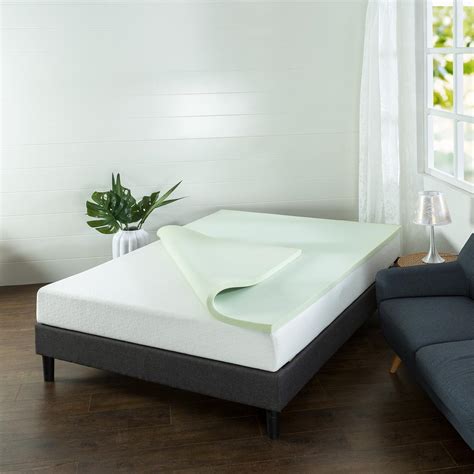 Zinus 1.5 in. Green Tea Twin Memory Foam Mattress Topper-HD-GTFT-150T - The Home Depot