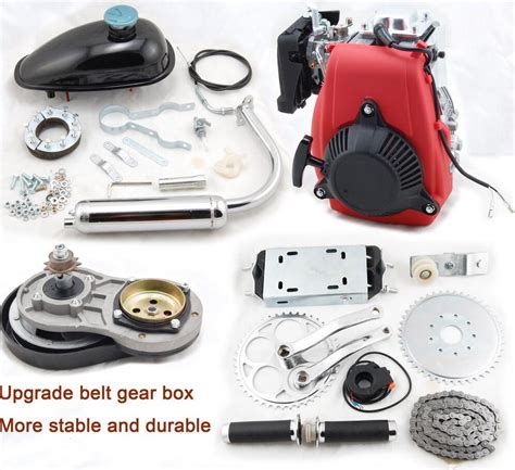 49cc Engine 4-Stroke Gas Petrol Motorized Bicycle Bike Engine Kits with Belt Gear - China 49cc ...