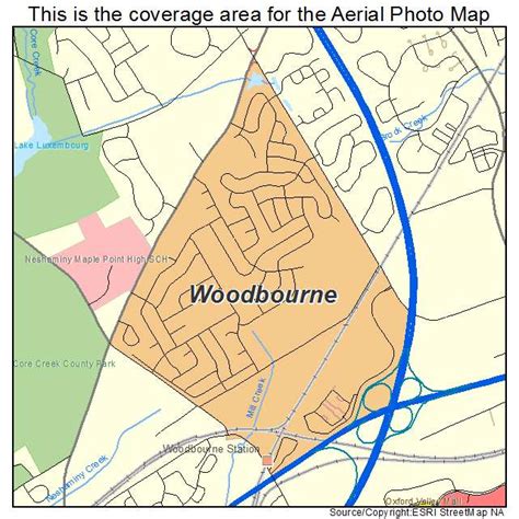 Aerial Photography Map of Woodbourne, PA Pennsylvania