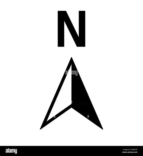 Basic North Arrow Mark Sign Symbol Icon for Map Orientation. Vector ...