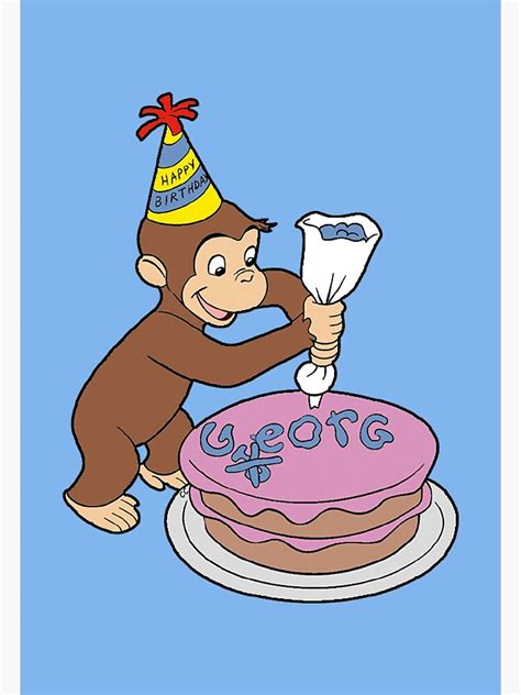 "Curious George birthday cake" Poster for Sale by monkey-merch | Redbubble