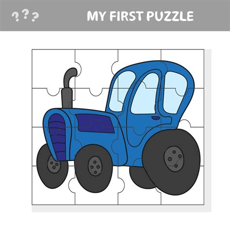 Education Puzzle Game for Preschool Children with Tractor 4560003 ...