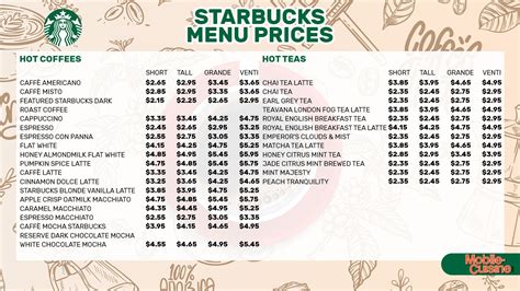 Updated Starbucks Menu Prices + Discount Hacks (2023) | Starbucks drink prices, Starbucks drinks ...