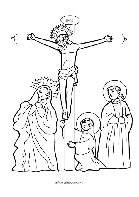 Dibujos para catequesis: NUESTRO SEÑOR JESUCRISTO CRUCIFICADO DE ESQUIPULAS