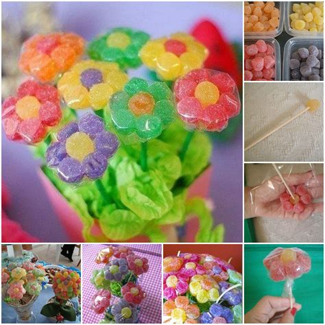 DIY Gummy Candy Flowers